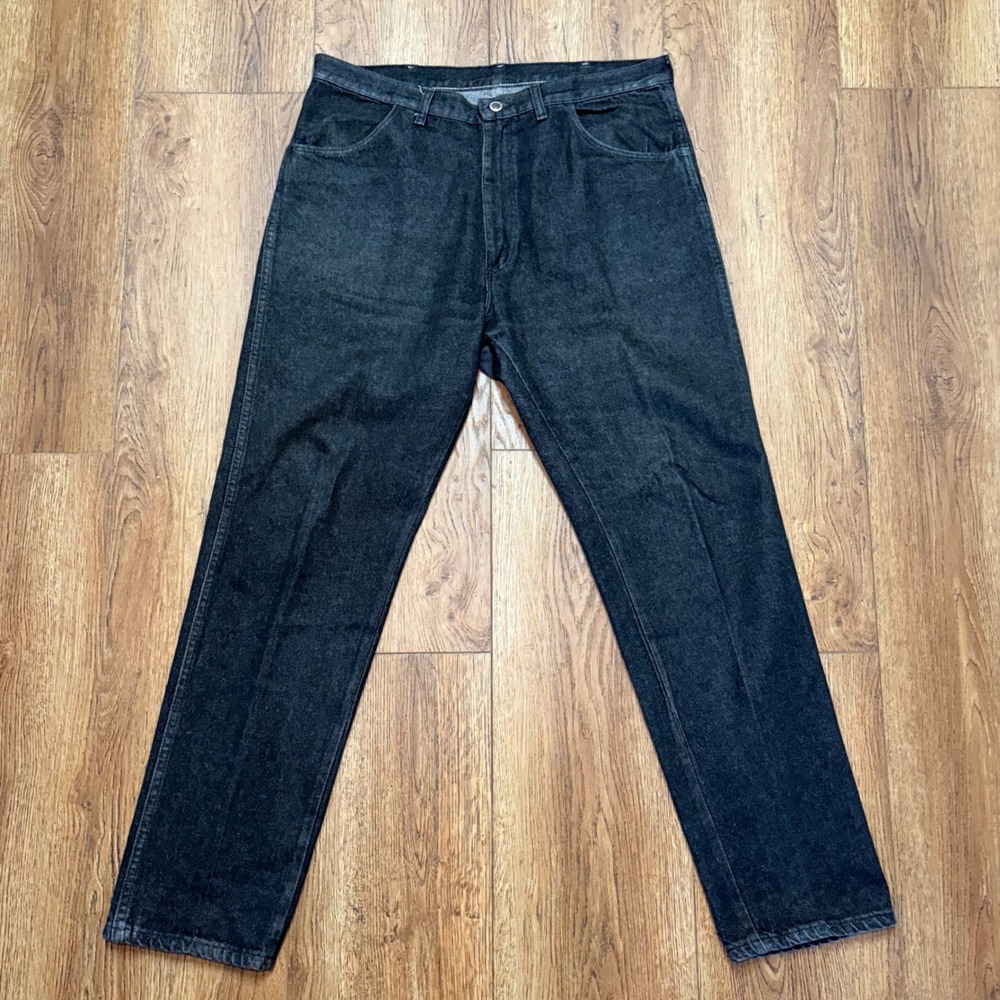 Vintage Route 66 Mens Black Denim Jeans Straight Leg 38x32 Streetwear y2k